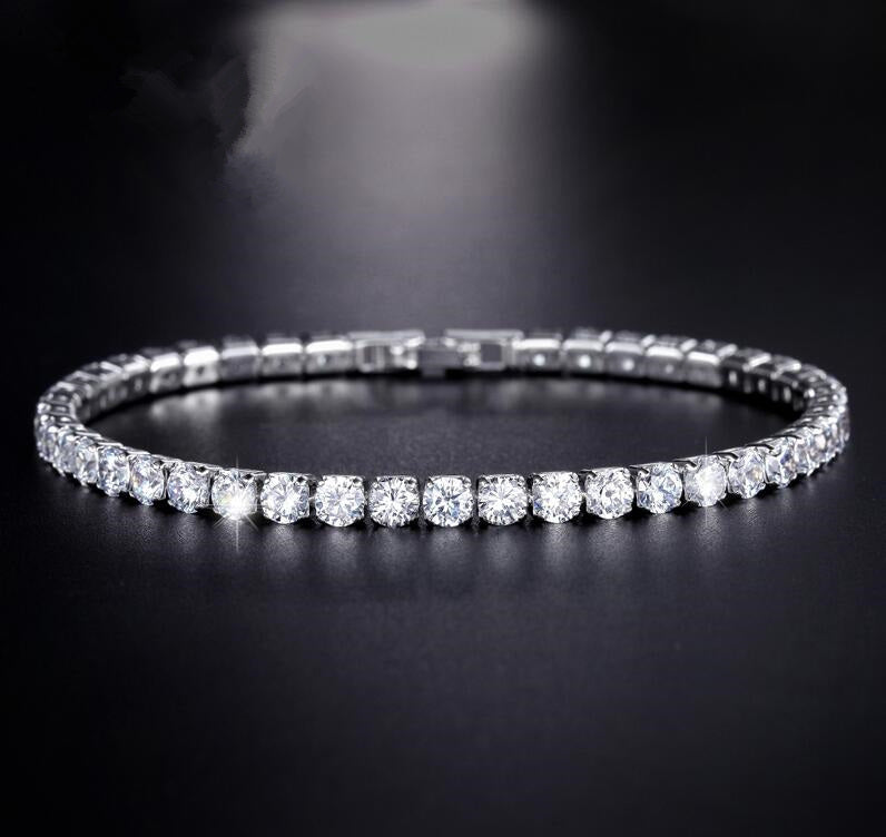 White Cubic Zirconia Tennis Bracelet